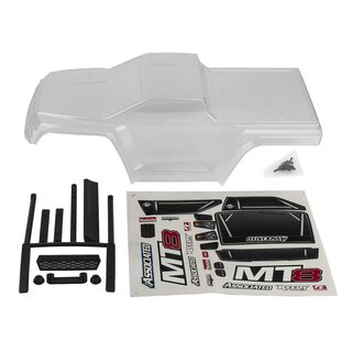 Team Associated RIVAL MT8 Body Set, clear