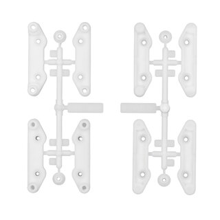 Team Associated 6x6 Arm Mounts, +3mm, Natural