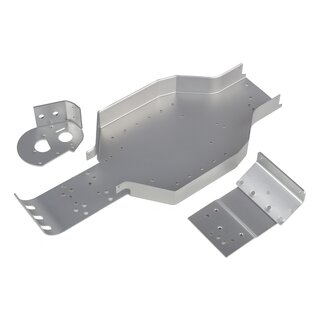 Team Associated RC10CC Chassis, Nose Plate, Motor Mount, silver