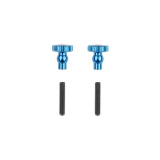 Team Associated RC10 4WD Team Car Aluminum Chassis Stiffener Thumb Screws, Blue