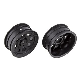 Team Associated SR10 Front Wheels, black