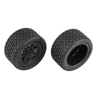 Team Associated SR10 Rear Wheels with Street Stock Tires,...