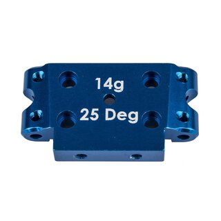 Team Associated DR10 FT Aluminum Front Bulkhead, 25 deg, blue