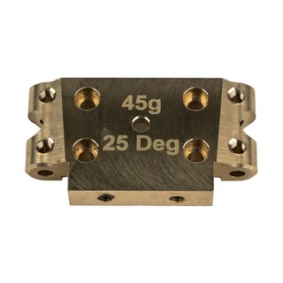 Team Associated DR10 FT Brass Front Bulkhead, 25 deg