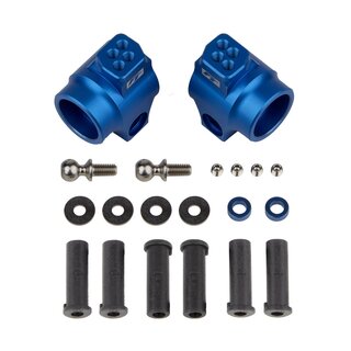 Team Associated DR10 FT Rear Hub Set, blue aluminum