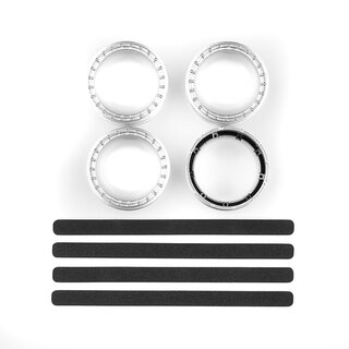 Team Associated DC10 FT Adjustable Wheel Rims, silver