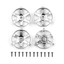 Team Associated DC10 FT Adjustable Wheel Face Plates, silver