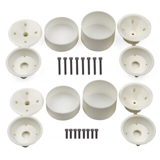 Team Associated RC10T Wide Rear and Narrow Front Wheels, (3-piece) white