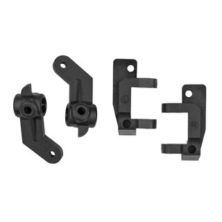 Team Associated RC10 Inline Steering Blocks & Caster Blocks 30 Deg, Black