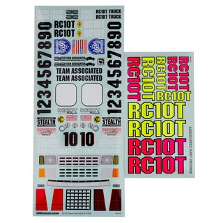 Team Associated RC10T Decal Sheet Set