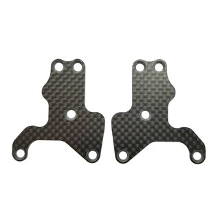 Team Associated RC8B3.2 FT Front Suspension Arm Inserts, carbon fiber, 1.2mm