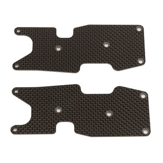 Team Associated RC8T3.2 FT Rear Suspension Arm Inserts, 1.2mm, carbon fiber