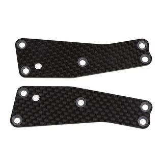 Team Associated RC8T3.2 FT Front Upper Suspension Arm Inserts, 1.2mm, carbon fiber