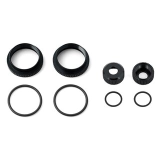 Team Associated 16mm Shock Collar and Seal Retainer Set, black