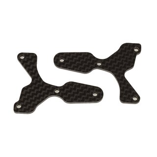 Team Associated RC8B4 FT front lower suspension arm inserts, carbon fiber, 2.0 mm