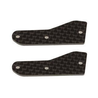 Team Associated RC8B4 FT front upper suspension arm inserts, carbon fiber, 2.0 mm