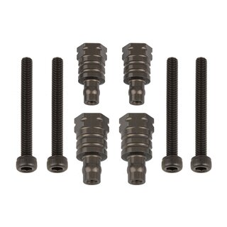 Team Associated RC8B4 FT Shock Bushings, 12.5mm & 16mm, aluminum