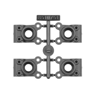 Team Associated RC10B7 FT Carbon Rear Hub Set, -4mm Offset