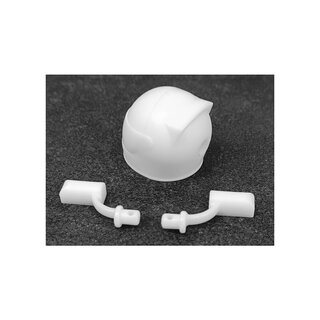 Bittydesign Universal Helmet for 1/10 Formula cars including mirrors (white)