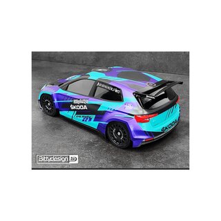 Bittydesign SKODA�Fabia RS Rally2�1/10 190mm rally�clear body, Hard�1,2mm�(wing included)