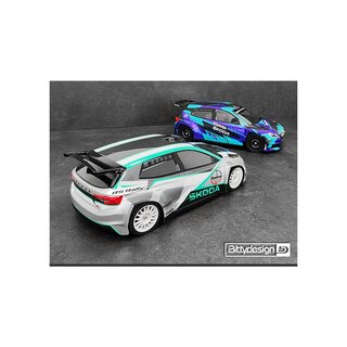 Bittydesign SKODA�Fabia RS Rally2�1/10 190mm rally�clear body, Hard�1,2mm�(wing included)