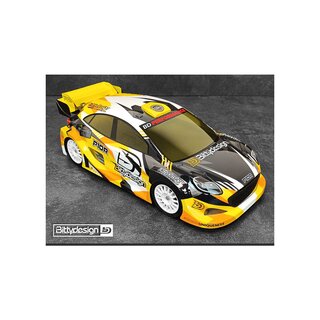 Bittydesign P10R 1/10 190mm rally clear body, 1mm hard
