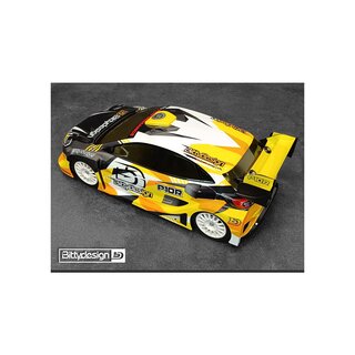 Bittydesign P10R 1/10 190mm rally clear body, 1mm hard