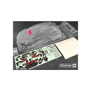Bittydesign P10R 1/10 190mm rally clear body, 1mm hard