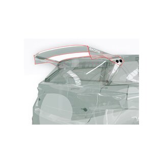 Bittydesign SKODA�Fabia RS Rally2�clear wing replacement, 1,5mm extra hard, Pre-Cut
