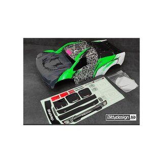 Bittydesign FALCON-X 1/7 Pre-Painted Green body for ARRMA Mojave 6S BLX, Pre-cut, 1.5mm