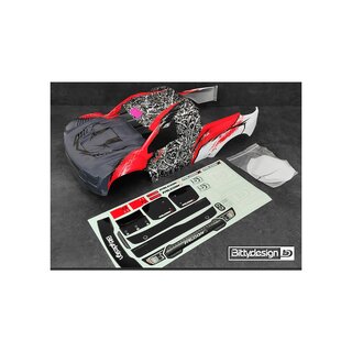 Bittydesign FALCON-X 1/7 Pre-Painted Red body for TRAXXAS UDR, Pre-cut, 1.5mm