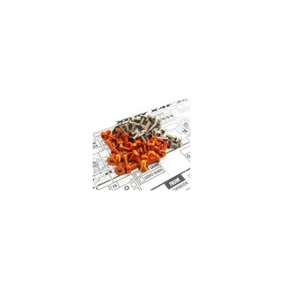 Hiro Seiko X4F 2026 Titan/Alloy Hex Socket Screw Set (Orange | 100pcs)