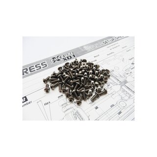 Hiro Seiko XQ1 Titanium Hex Socket Screw Set (106pcs)