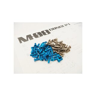 Hiro Seiko M-08 Titan/Alum Hex Socket Screw Set [Silver] (69pcs)