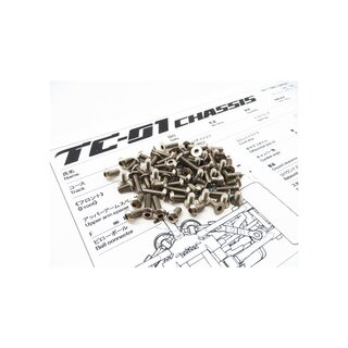 Hiro Seiko TC-01 Titanium Hex Socket Screw Set (79pcs)