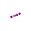 Hiro Seiko Thin Serrated Wheel Nut 4mm (Purple | 4pcs)