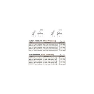 Hiro Seiko  Alloy Hex Socket Button Head Screw M3x18  (3pcs | HC)
