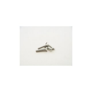 Hiro Seiko  Alloy Hex Socket Flat Head Screw M3x20  (4pcs | Silver)