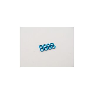 Hiro Seiko M2.5 Aluminum Countersunk Washer (S-Size) [T-Blue] (8pcs)