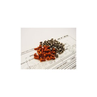 Hiro Seiko X125 Titan/Alloy Hex Socket Screw Set [Orange]