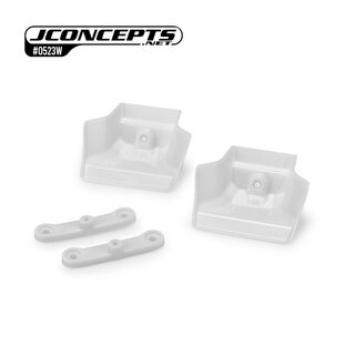 JConcepts XRAY XB8 | XB8e 2024 | 2025 injection molded front wing w/ adaptor, white - 2pc