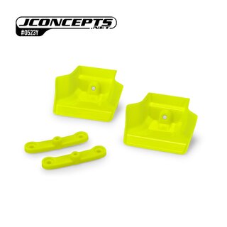 JConcepts XRAY XB8 | XB8e 2024 | 2025 injection molded front wing w/ adaptor, yellow - 2pc