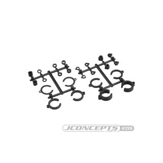 JConcepts Big Bore Shock Limiter, up-travel kit, 24pc - black (Fits ? 3.0 and 3.5mm shock shafts)