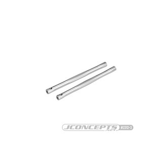JConcepts RC10 diamond nose brace tubes, silver - 2pc.