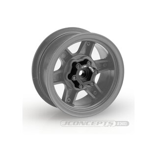 Jconcepts Tribute wheel, aluminum 12mm hex wheel adaptor, black anodized - 11mm offset - 2pc.