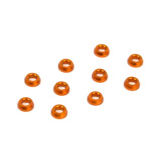 Xray 362280-O ALU CONICAL SHIM 3x6x2.0MM - ORANGE (10)