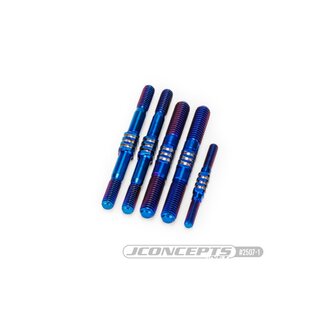 JConcepts RC8B4.1 Fin Titanium turnbuckle set - burnt blue, 5pc.