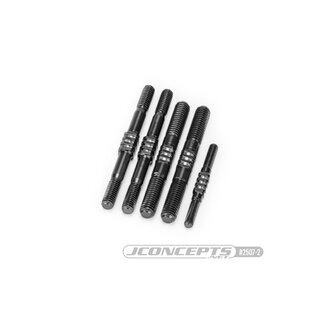 JConcepts RC8B4.1 Fin Titanium turnbuckle set - stealth black, 5pc