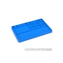 Jconcepts parts tray, rubber material - blue