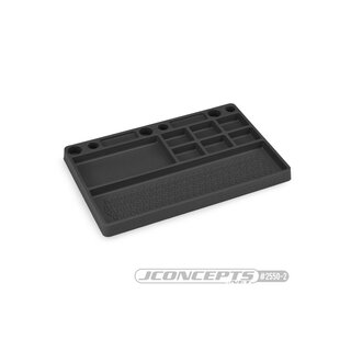 Jconcepts parts tray, rubber material - black